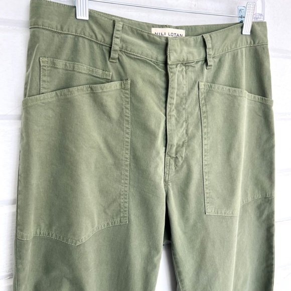 NILI LOTAN Shon Cotton Pants in Camo Green - EUC! - 4 - Picture 4 of 12